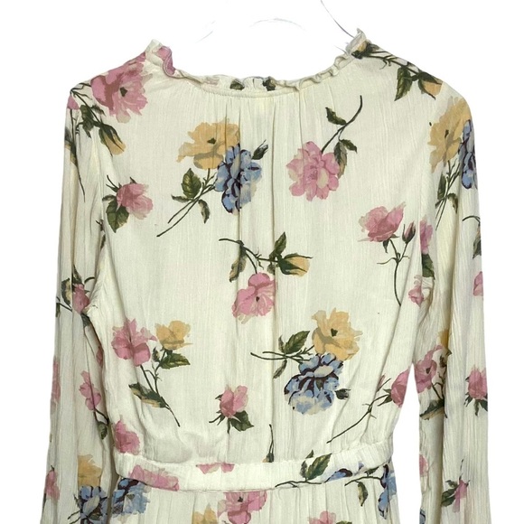 American Rag | Cream Pink Floral | V-Neck Dress | Size Small - Picture 4 of 5
